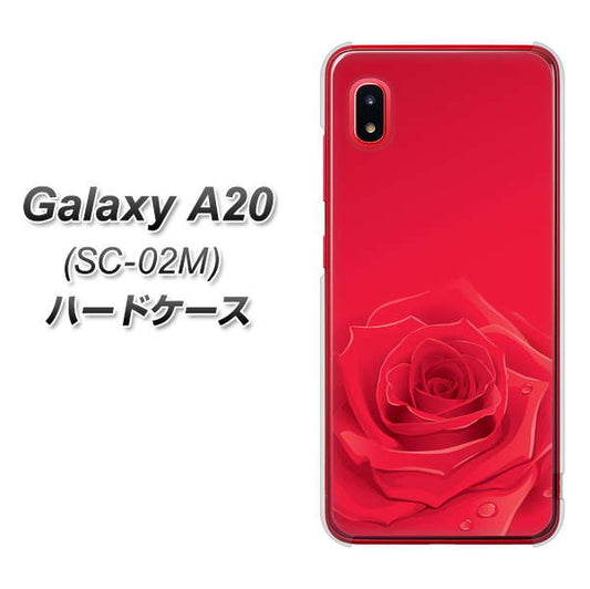 docomo ギャラクシー A20 SC-02M 高画質仕上げ 背面印刷 ハードケース【395 赤いバラ】