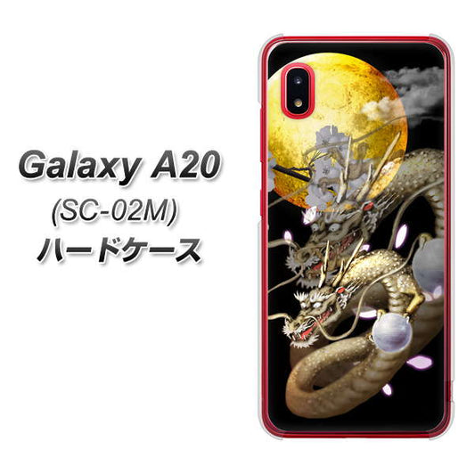 docomo ギャラクシー A20 SC-02M 高画質仕上げ 背面印刷 ハードケース【1003 月と龍】
