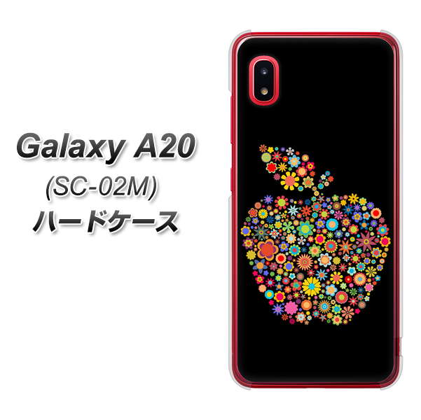 docomo ギャラクシー A20 SC-02M 高画質仕上げ 背面印刷 ハードケース【1195 カラフルアップル】