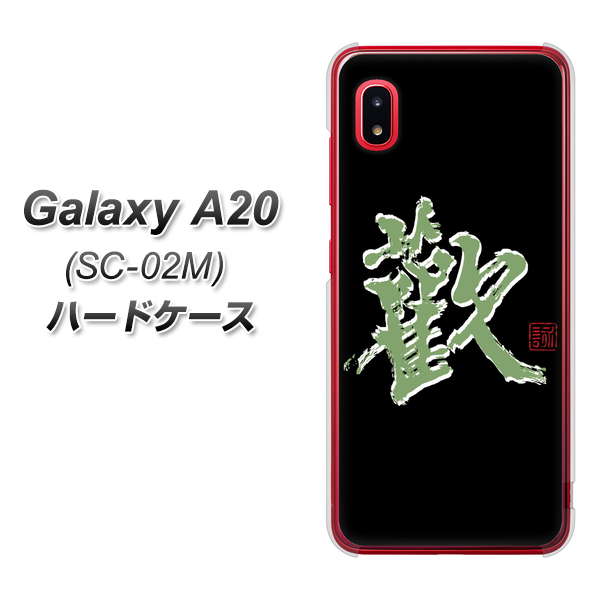 docomo ギャラクシー A20 SC-02M 高画質仕上げ 背面印刷 ハードケース【OE823 歓】