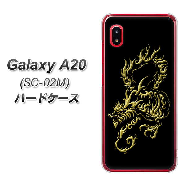 docomo ギャラクシー A20 SC-02M 高画質仕上げ 背面印刷 ハードケース【VA831 闇と龍】