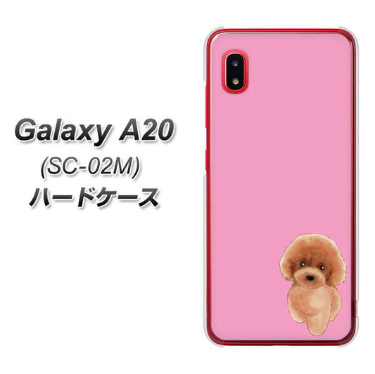 docomo ギャラクシー A20 SC-02M 高画質仕上げ 背面印刷 ハードケース【YJ049 トイプードルレッド(ピンク)】