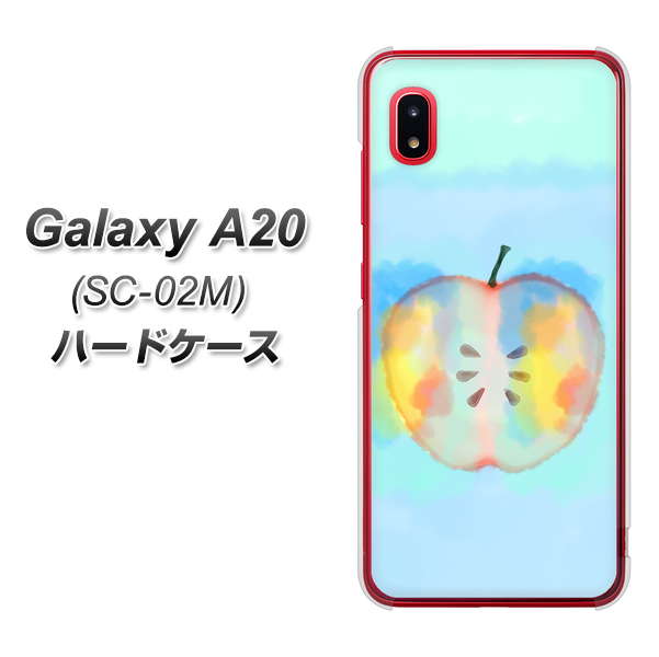 docomo ギャラクシー A20 SC-02M 高画質仕上げ 背面印刷 ハードケース【YJ181 りんご 水彩181】