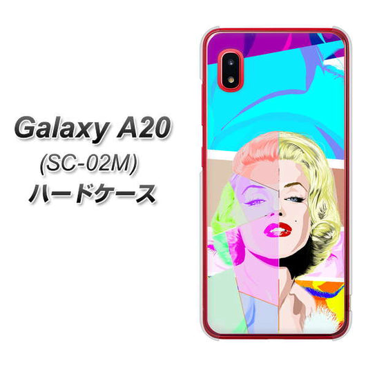 docomo ギャラクシー A20 SC-02M 高画質仕上げ 背面印刷 ハードケース【YJ210 マリリンモンローデザイン(C)】