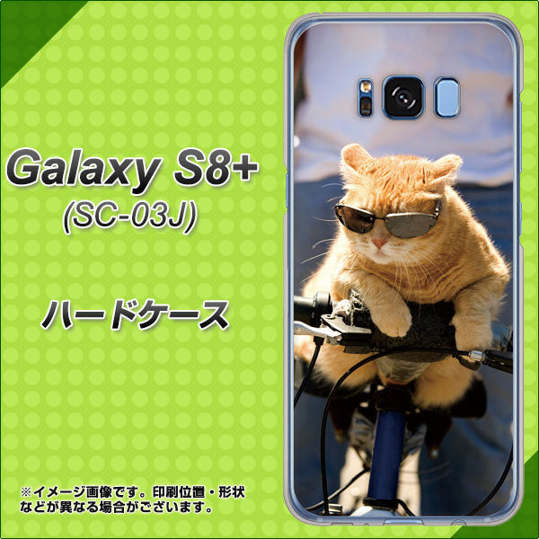 docomo ギャラクシー S8 プラス SC-03J 高画質仕上げ 背面印刷 ハードケース【595 にゃんとサイクル】