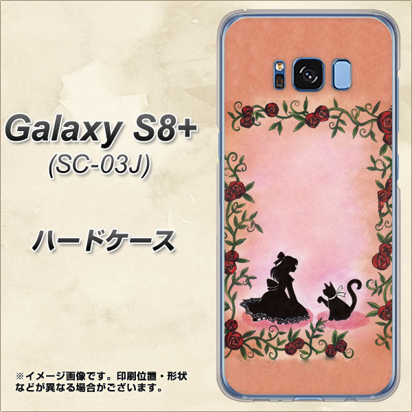 docomo ギャラクシー S8 プラス SC-03J 高画質仕上げ 背面印刷 ハードケース【1096 お姫様とネコ(カラー)】