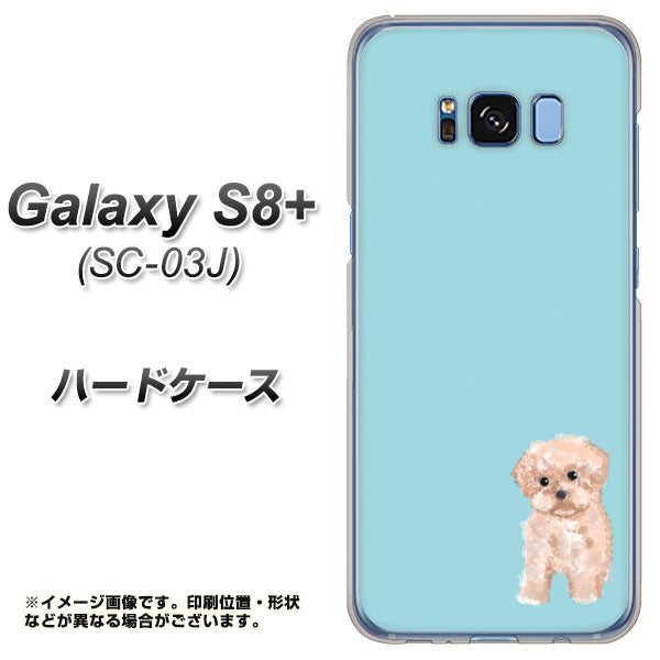 docomo ギャラクシー S8 プラス SC-03J 高画質仕上げ 背面印刷 ハードケース【YJ062 トイプードルアプリコット（ブルー）】