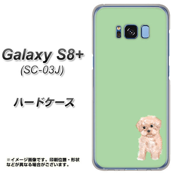 docomo ギャラクシー S8 プラス SC-03J 高画質仕上げ 背面印刷 ハードケース【YJ063 トイプードルアプリコット（グリーン）】