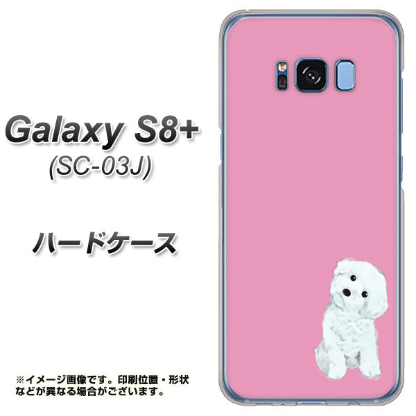 docomo ギャラクシー S8 プラス SC-03J 高画質仕上げ 背面印刷 ハードケース【YJ069 トイプードルホワイト(ピンク)】