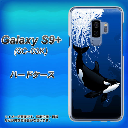 docomo ギャラクシー S9+ SC-03K 高画質仕上げ 背面印刷 ハードケース【423 シャチ】