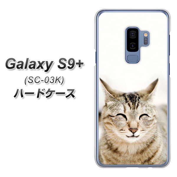 docomo ギャラクシー S9+ SC-03K 高画質仕上げ 背面印刷 ハードケース【VA801 笑福ねこ】