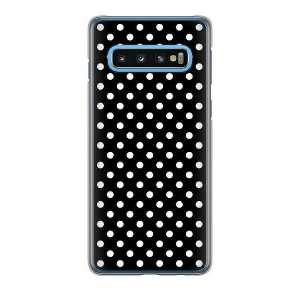 Galaxy S10 SC-03L docomo 高画質仕上げ 背面印刷 ハードケース シンプル柄(水玉)