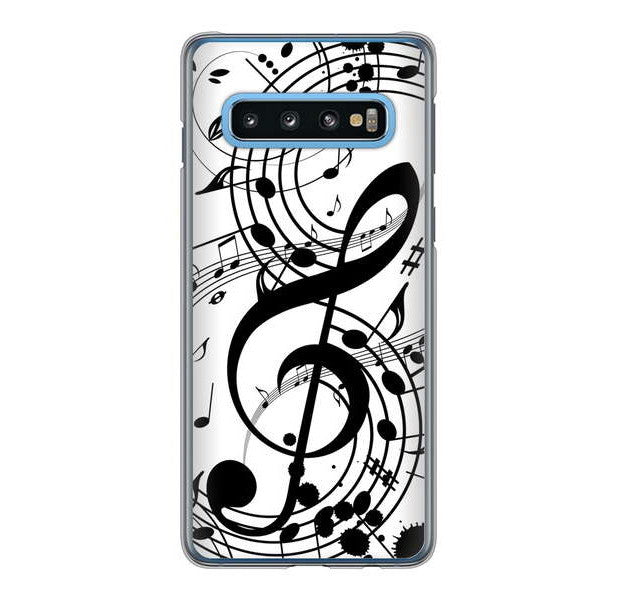 Galaxy S10 SC-03L docomo 高画質仕上げ 背面印刷 ハードケース 音符