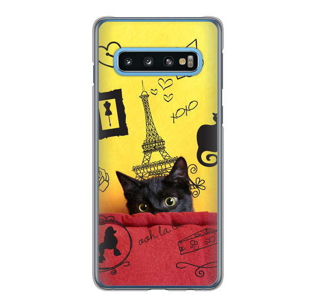 Galaxy S10 SC-03L docomo 高画質仕上げ 背面印刷 ハードケース LOVE フランス