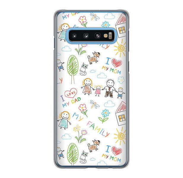 Galaxy S10 SC-03L docomo 高画質仕上げ 背面印刷 ハードケース カップル&ファミリー