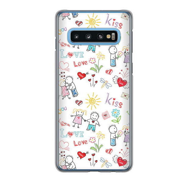 Galaxy S10 SC-03L docomo 高画質仕上げ 背面印刷 ハードケース カップル&ファミリー