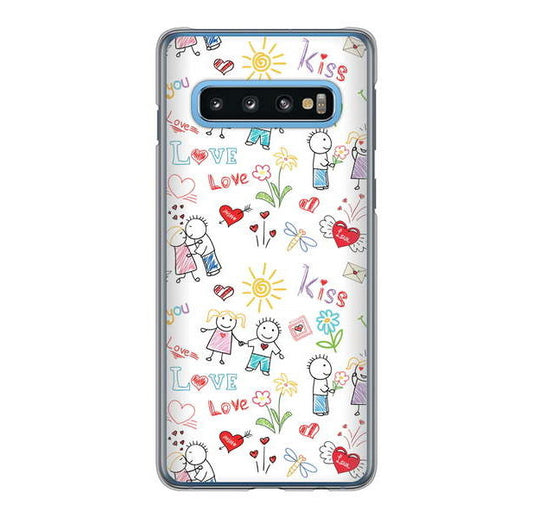 Galaxy S10 SC-03L docomo 高画質仕上げ 背面印刷 ハードケース カップル&ファミリー