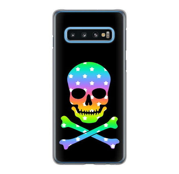 Galaxy S10 SC-03L docomo 高画質仕上げ 背面印刷 ハードケース ドクロフレーム