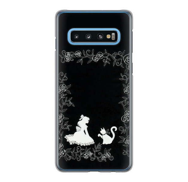 Galaxy S10 SC-03L docomo 高画質仕上げ 背面印刷 ハードケース お姫様とネコ