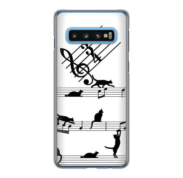 Galaxy S10 SC-03L docomo 高画質仕上げ 背面印刷 ハードケース 音符