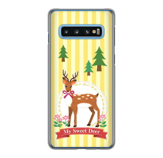 Galaxy S10 SC-03L docomo 高画質仕上げ 背面印刷 ハードケース 【SC826 森の鹿】