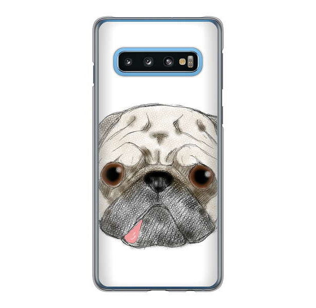 Galaxy S10 SC-03L docomo 高画質仕上げ 背面印刷 ハードケース パグ