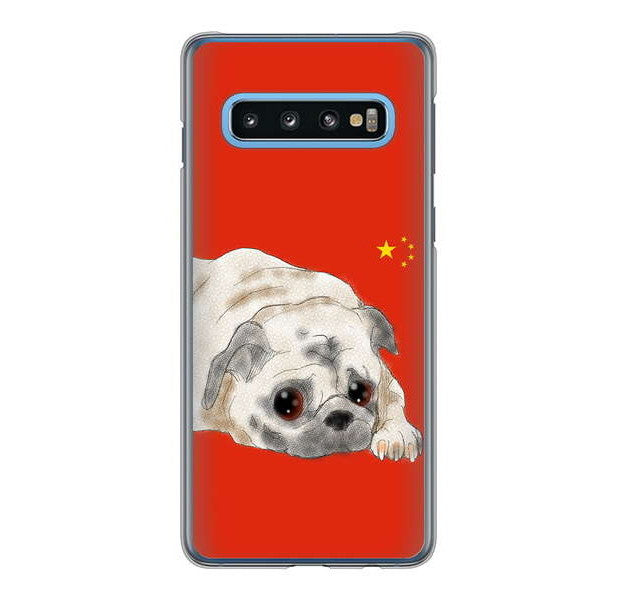 Galaxy S10 SC-03L docomo 高画質仕上げ 背面印刷 ハードケース パグ