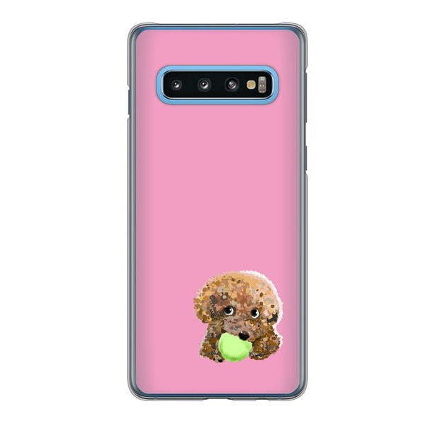Galaxy S10 SC-03L docomo 高画質仕上げ 背面印刷 ハードケース トイプードル&ボール