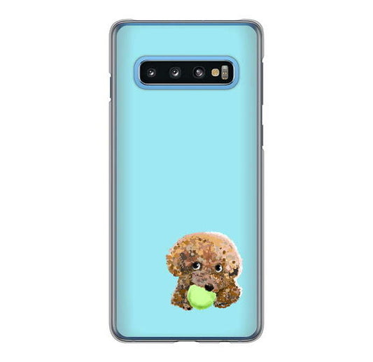 Galaxy S10 SC-03L docomo 高画質仕上げ 背面印刷 ハードケース トイプードル&ボール