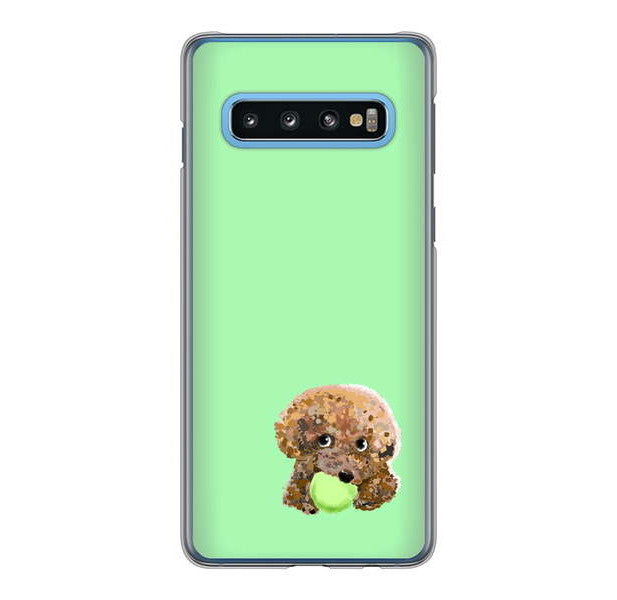 Galaxy S10 SC-03L docomo 高画質仕上げ 背面印刷 ハードケース トイプードル&ボール