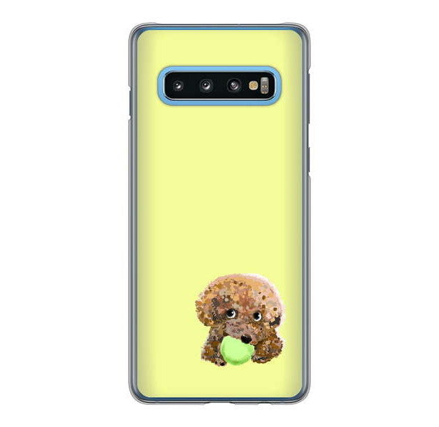Galaxy S10 SC-03L docomo 高画質仕上げ 背面印刷 ハードケース トイプードル&ボール