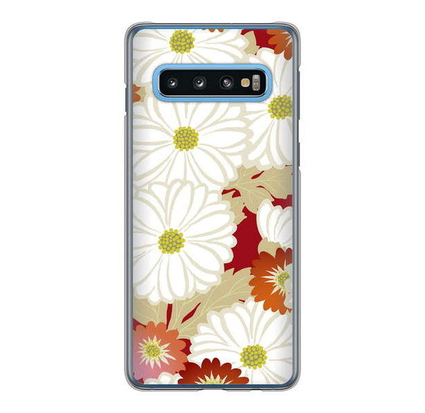 Galaxy S10 SC-03L docomo 高画質仕上げ 背面印刷 ハードケース 和花柄