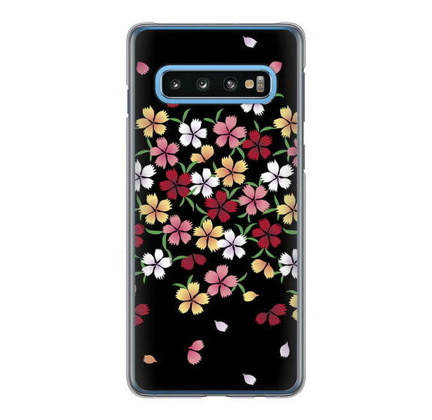 Galaxy S10 SC-03L docomo 高画質仕上げ 背面印刷 ハードケース 和花柄