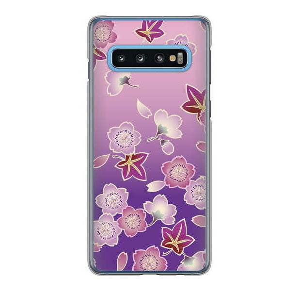Galaxy S10 SC-03L docomo 高画質仕上げ 背面印刷 ハードケース 和花柄