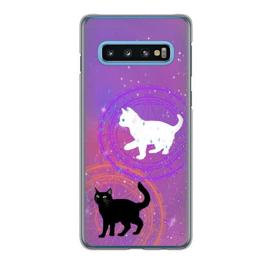 Galaxy S10 SC-03L docomo 高画質仕上げ 背面印刷 ハードケース 魔法陣猫