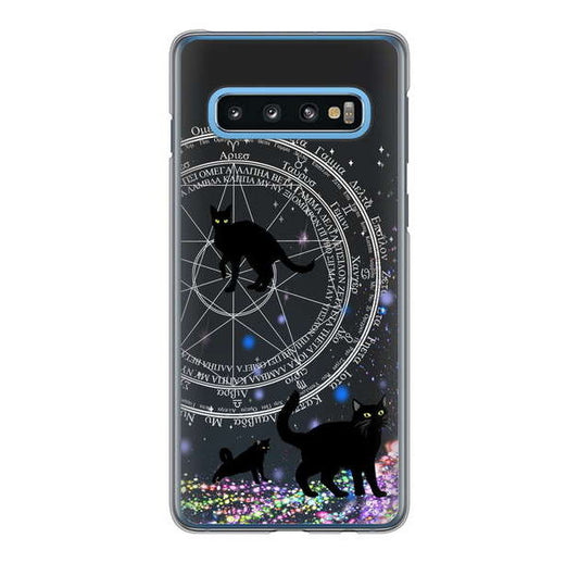 Galaxy S10 SC-03L docomo 高画質仕上げ 背面印刷 ハードケース 魔法陣猫