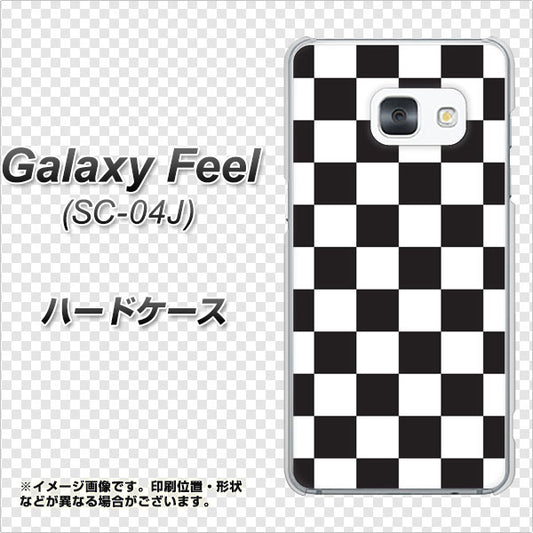 docomo ギャラクシー フィール SC-04J 高画質仕上げ 背面印刷 ハードケース【151 フラッグチェック】