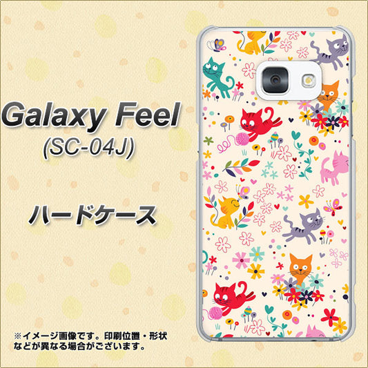 docomo ギャラクシー フィール SC-04J 高画質仕上げ 背面印刷 ハードケース【693 ネコのあそび場】
