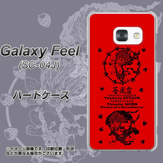 docomo ギャラクシー フィール SC-04J 高画質仕上げ 背面印刷 ハードケース【AG840 苺風雷神(赤)】