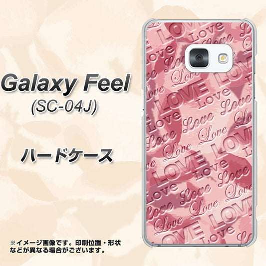 docomo ギャラクシー フィール SC-04J 高画質仕上げ 背面印刷 ハードケース【SC844 フラワーヴェルニLOVE(ローズヴェルール)】