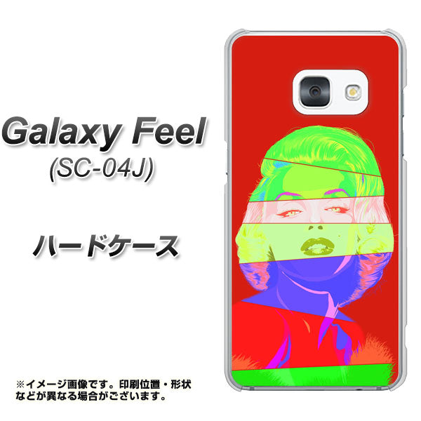 docomo ギャラクシー フィール SC-04J 高画質仕上げ 背面印刷 ハードケース【YJ209 マリリンモンローデザイン(B)】