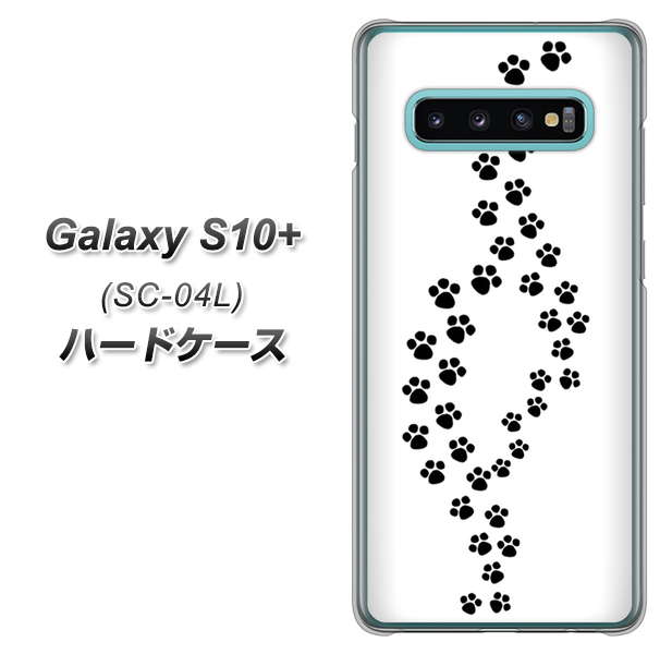docomo ギャラクシー S10+ SC-04L 高画質仕上げ 背面印刷 ハードケース【066 あしあと】