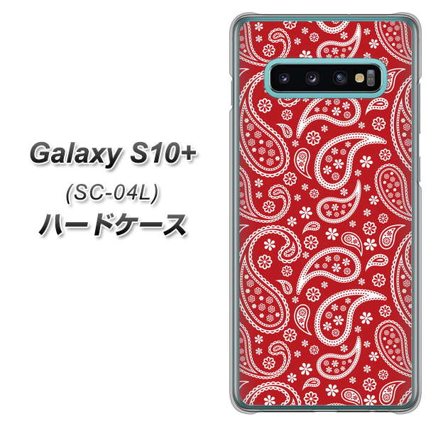 docomo ギャラクシー S10+ SC-04L 高画質仕上げ 背面印刷 ハードケース【765 ペイズリーエンジ】