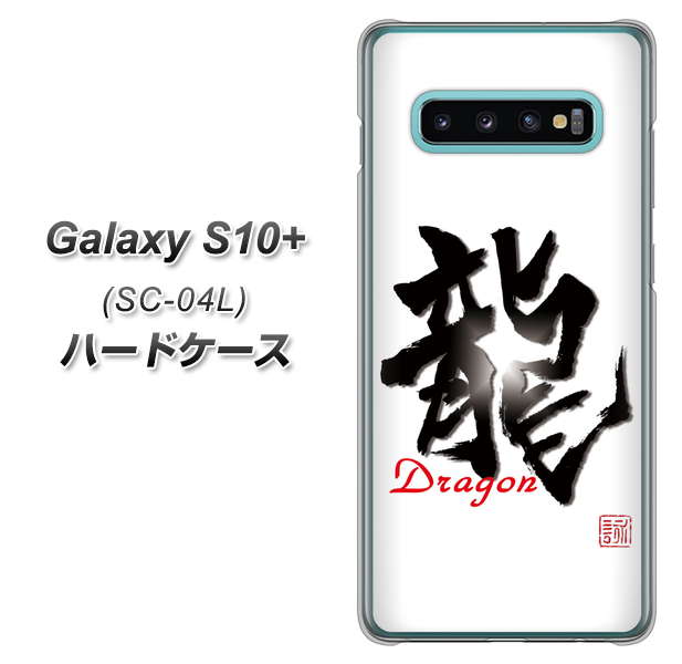 docomo ギャラクシー S10+ SC-04L 高画質仕上げ 背面印刷 ハードケース【OE804 龍ノ書】
