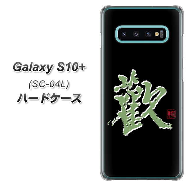 docomo ギャラクシー S10+ SC-04L 高画質仕上げ 背面印刷 ハードケース【OE823 歓】