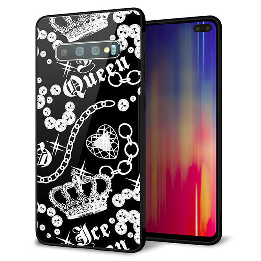 docomo ギャラクシー S10+ オリンピック限定モデル SC-05L 強化ガラス&TPUスマホケース ガラプリ【187 ゴージャス クラウン】
