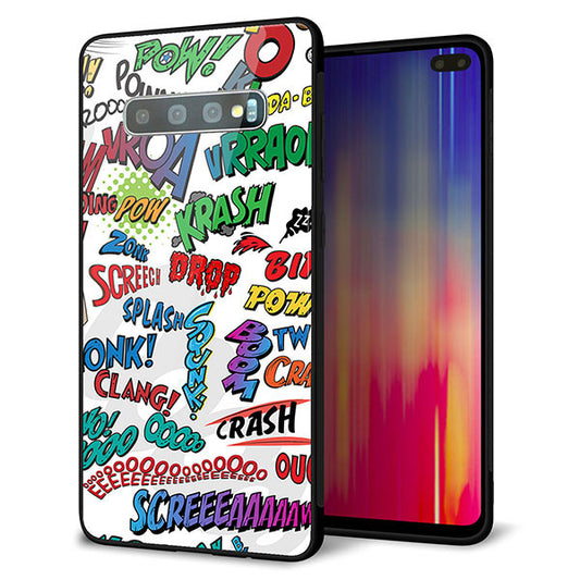 docomo ギャラクシー S10+ オリンピック限定モデル SC-05L 強化ガラス&TPUスマホケース ガラプリ【271 アメリカン キャッチコピー】