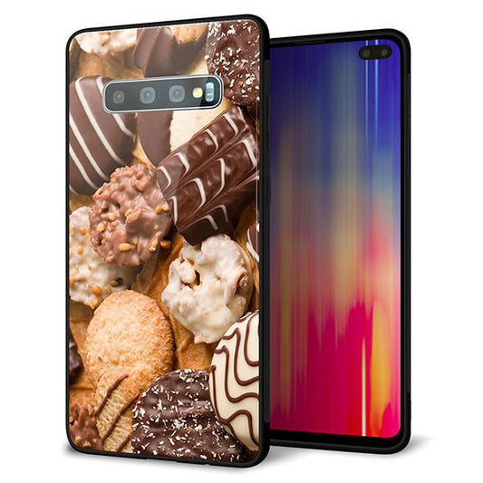 docomo ギャラクシー S10+ オリンピック限定モデル SC-05L 強化ガラス&TPUスマホケース ガラプリ【442 クッキー mix】