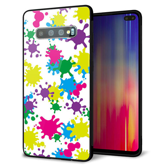 docomo ギャラクシー S10+ オリンピック限定モデル SC-05L 強化ガラス&TPUスマホケース ガラプリ【MA878 ペイントホワイト】