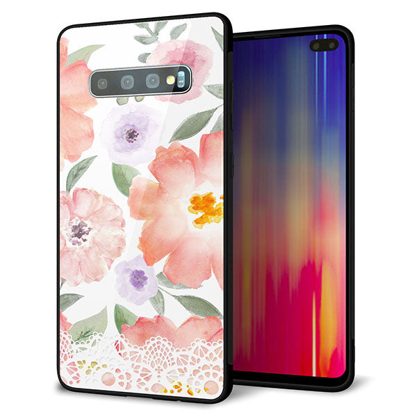 docomo ギャラクシー S10+ オリンピック限定モデル SC-05L 強化ガラス&TPUスマホケース ガラプリ【SC944 ドゥ・パフューム2】